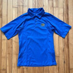 Best Buy Employee Polo Shirt Short Sleeve Blue Logo Size XS